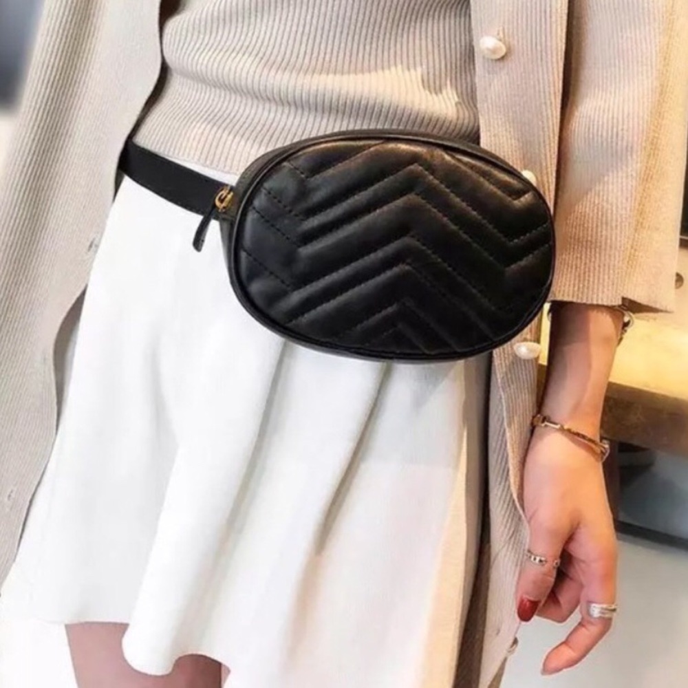 HP🖤”THE”BELT BAG-FANNY PACK- BLACK QUILTED-NEW🖤 - Picture 3 of 8